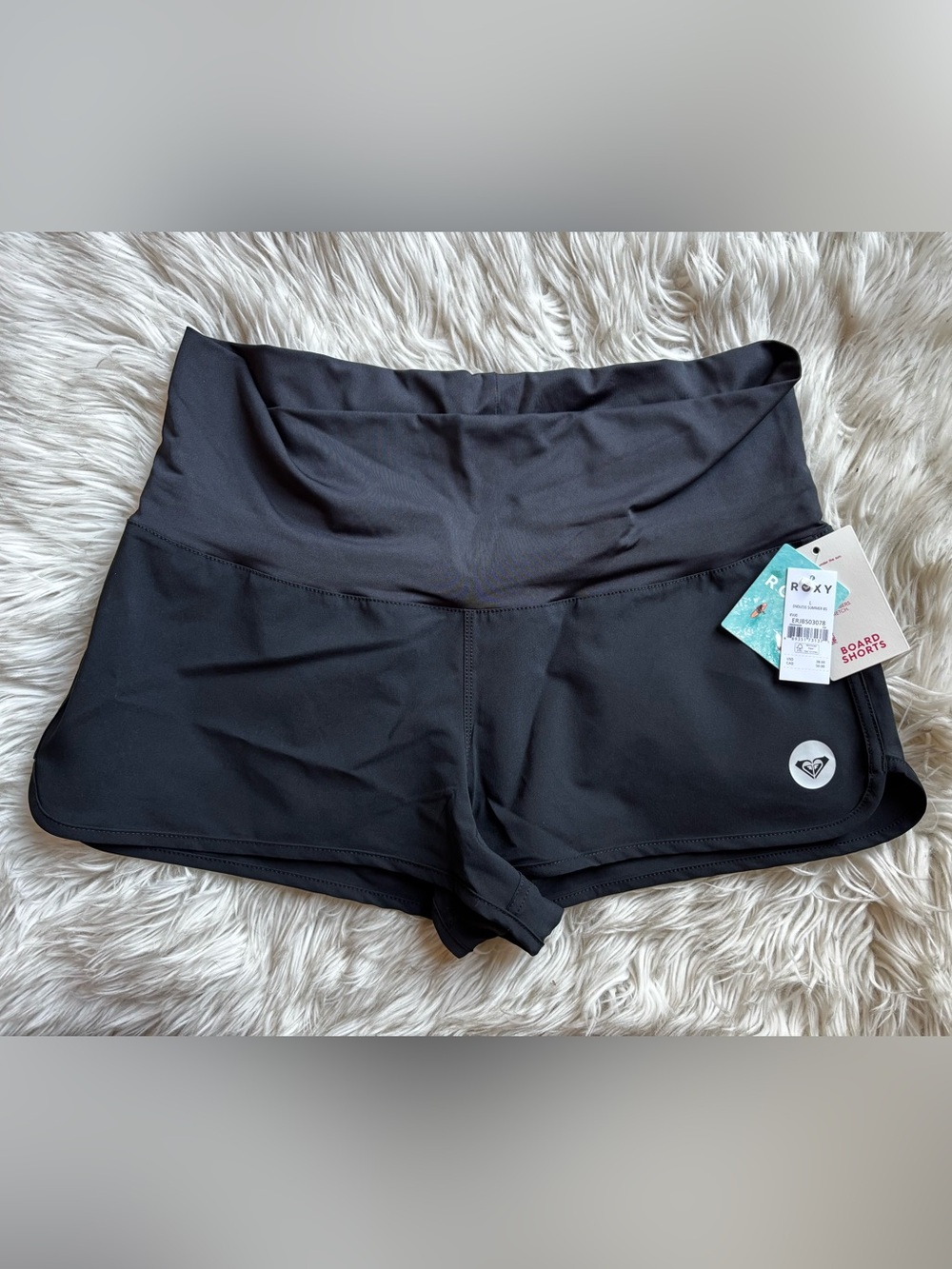 Roxy Black High-Rise Athletic Shorts